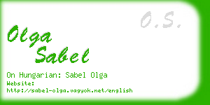 olga sabel business card